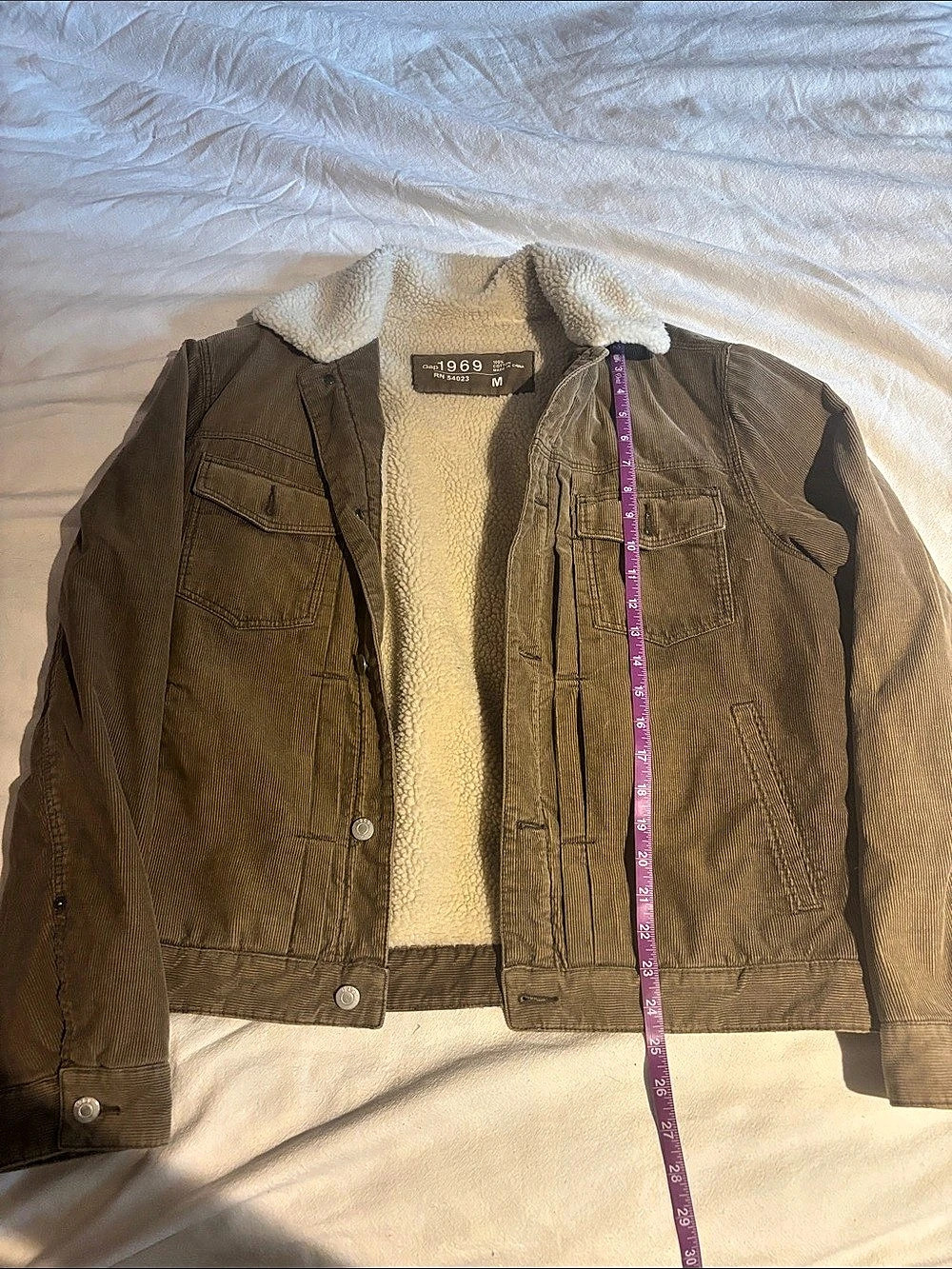 Gap 1969 Sherpa Lined Corduroy Trucker Jacket Brown